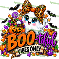 BOO-tiful Vibes Only — Halloween Ghost PNG