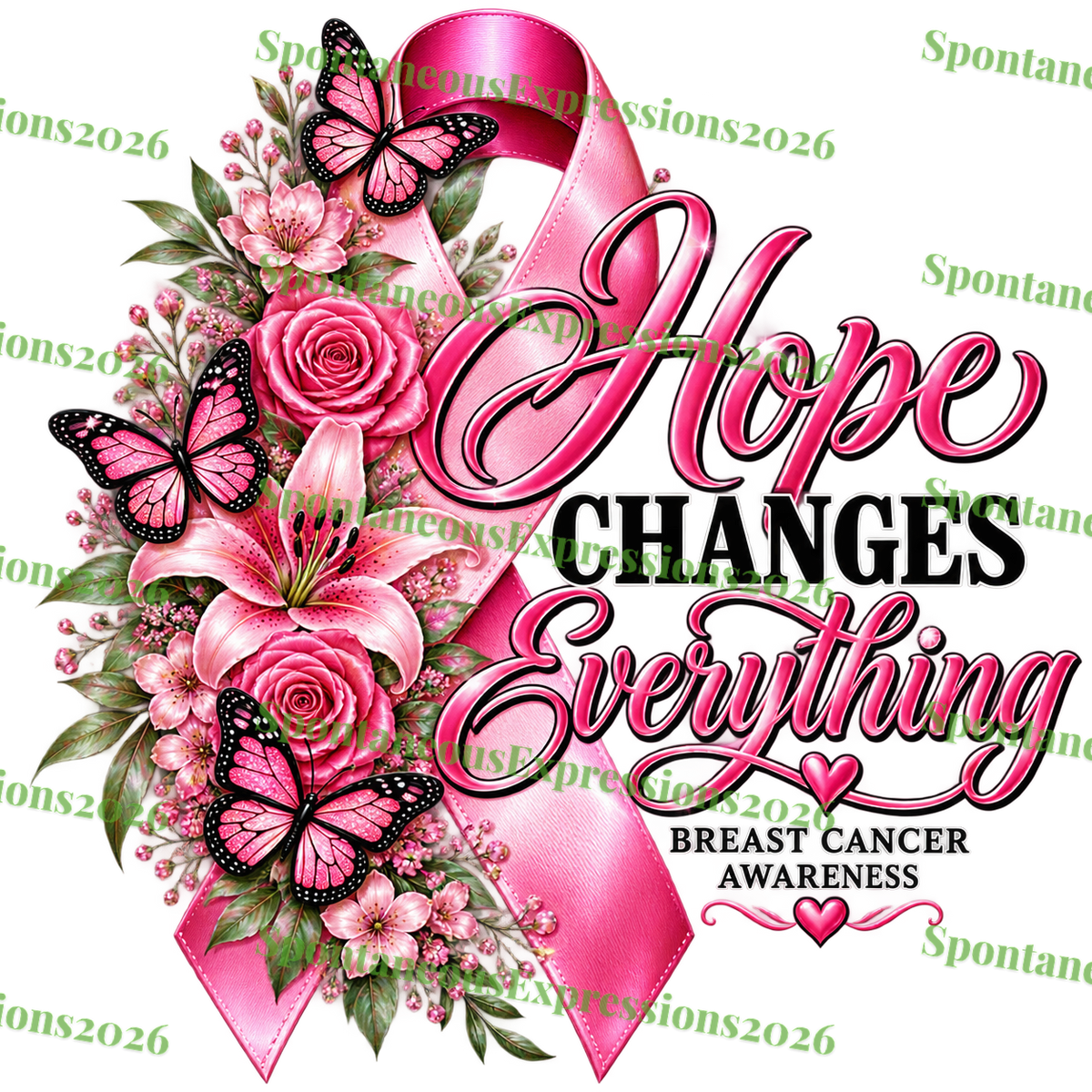 Hope Changes Everything – Breast Cancer Awareness PNG