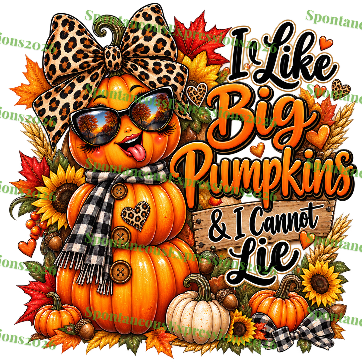 I Like Big Pumpkins & I Cannot Lie – Digital PNG