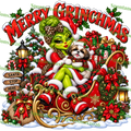 Merry Grinchmas – Glam Grinch Sleigh PNG