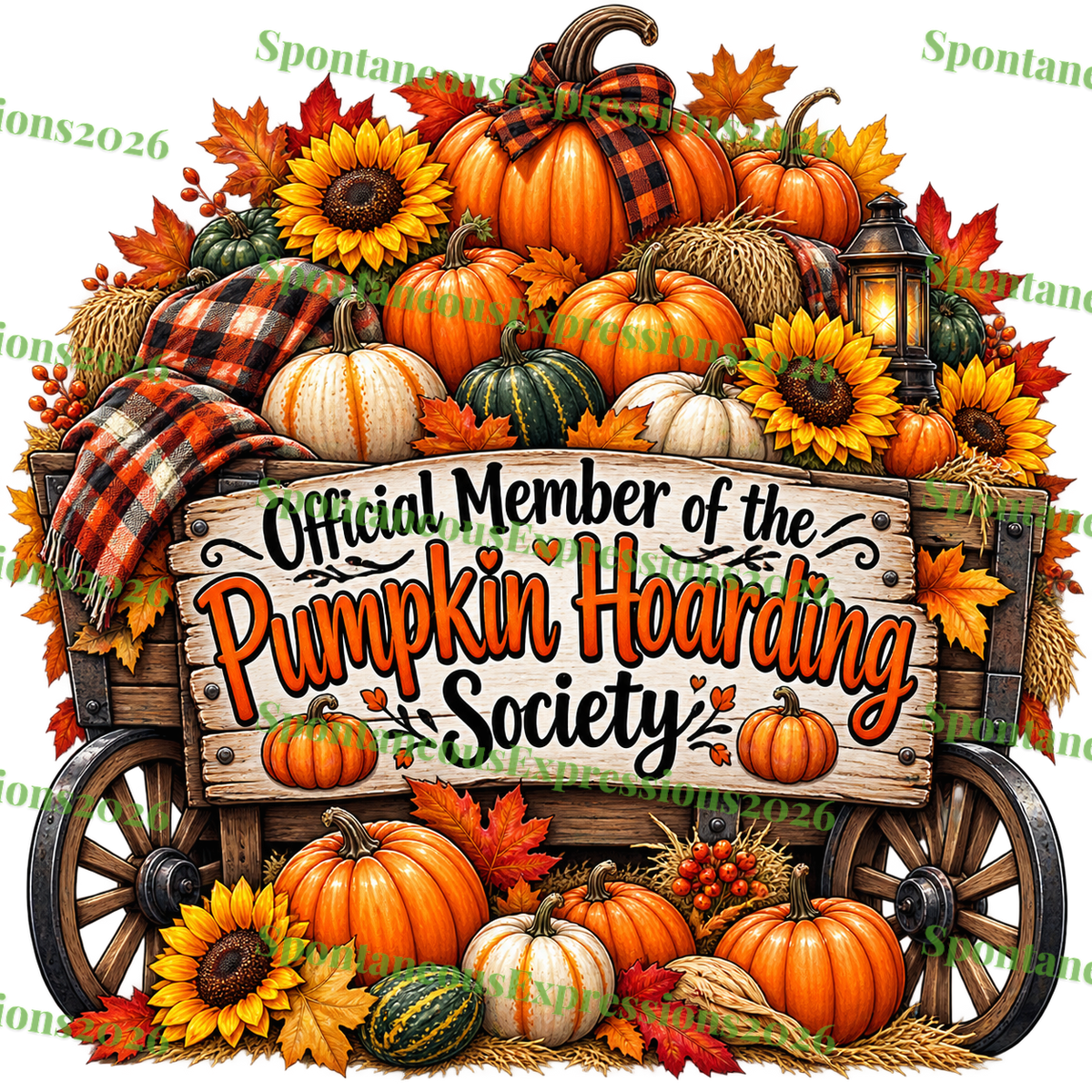 Official Member of the Pumpkin Hoarding Society – Digital PNG