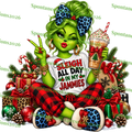 Sleigh All Day In My Jammies – Grinch Girl PNG