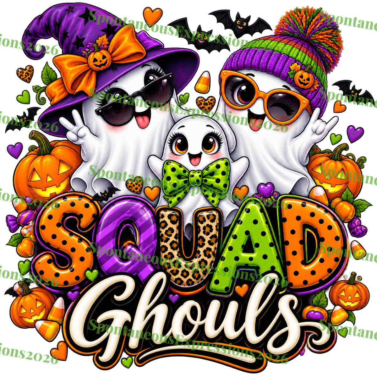 Squad Ghouls — Halloween Ghost Squad PNG