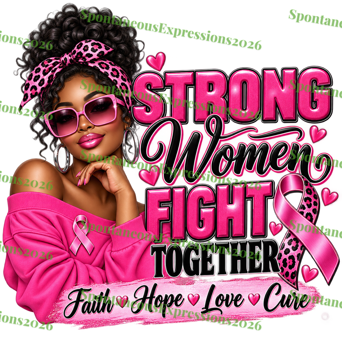 Strong Women Fight Together – Sister Edition PNG