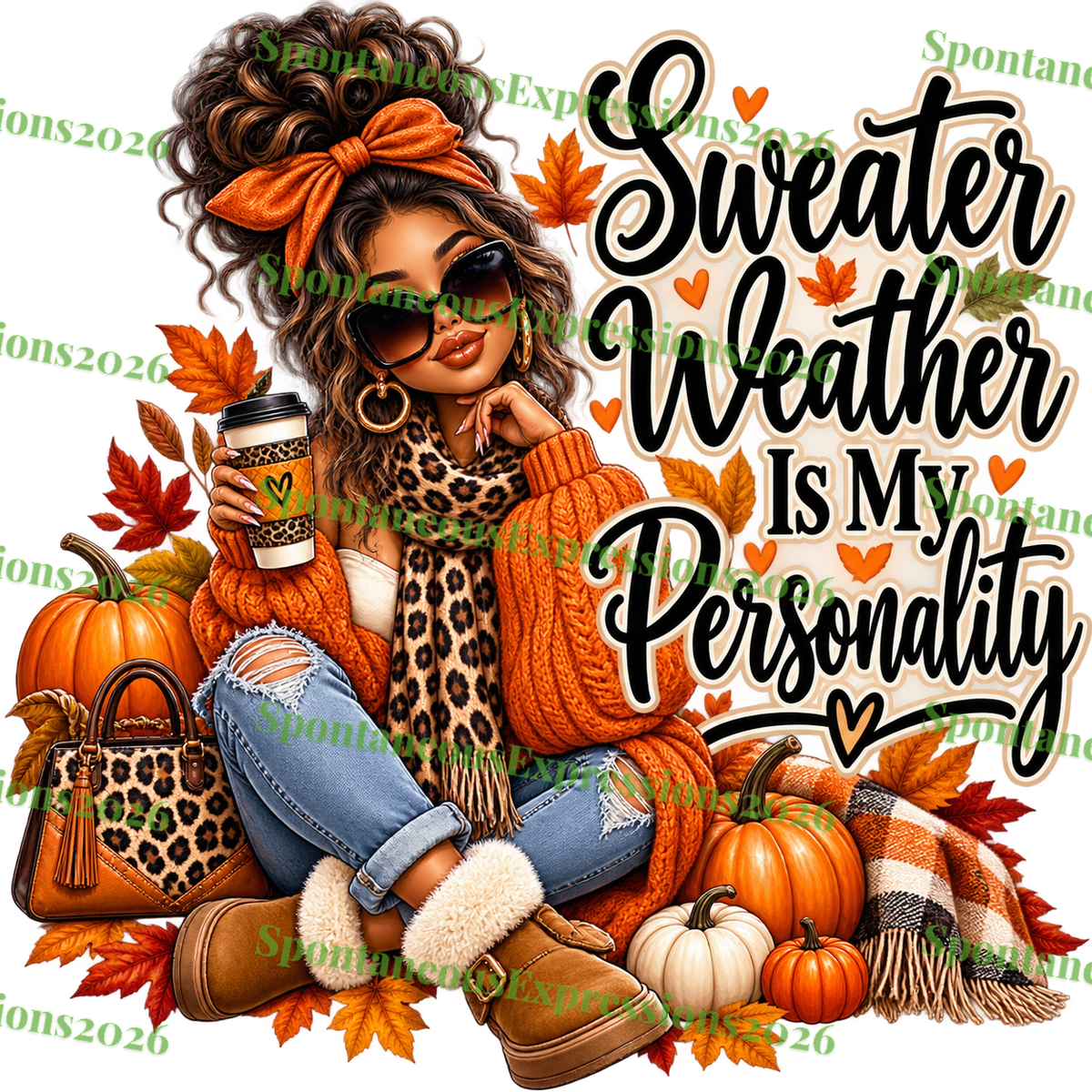 Sweater Weather Is My Personality PNG
