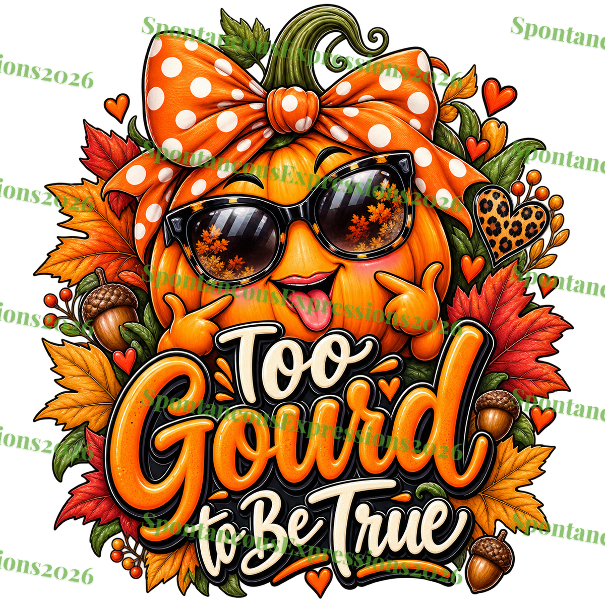 Too Gourd to Be True – Digital PNG