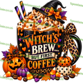 Witch's Brew But First Coffee — Halloween Mug PNG