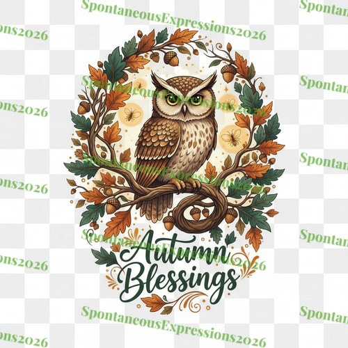 Autumn Blessings Owl